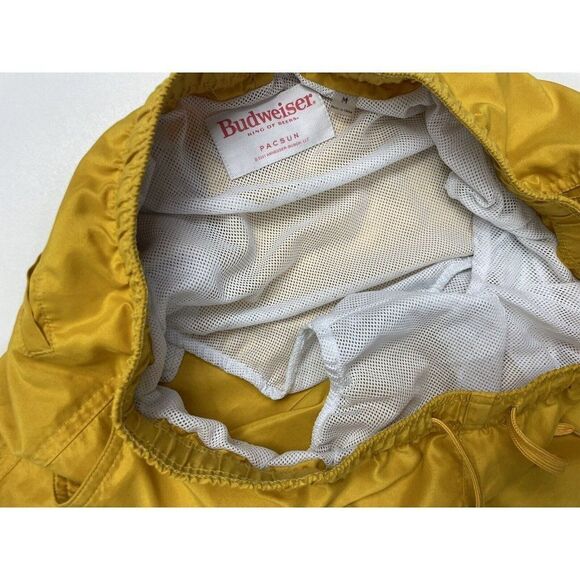 Pacsun Budweiser King Of Beer Swim Board Shorts Trunks Men Adult Medium Yellow - Picture 4 of 6
